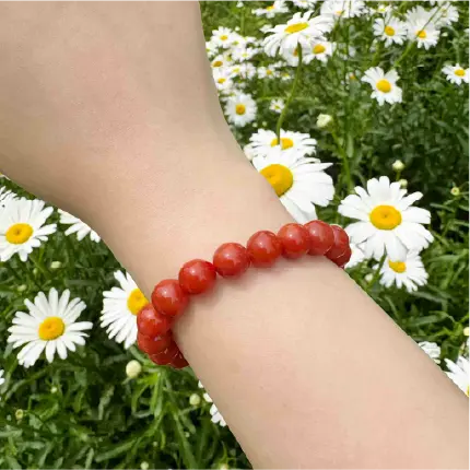 Rola Land |Natural Southern Red Agate Bracelet - 9.5mm Beads