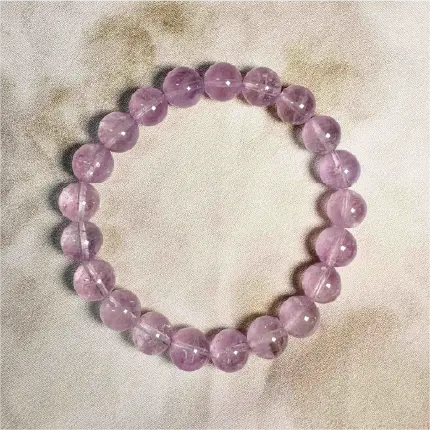 Rola Land｜Natural Lavender Amethyst Bracelet - Pale Purple Translucent Crystal 10mm Beads