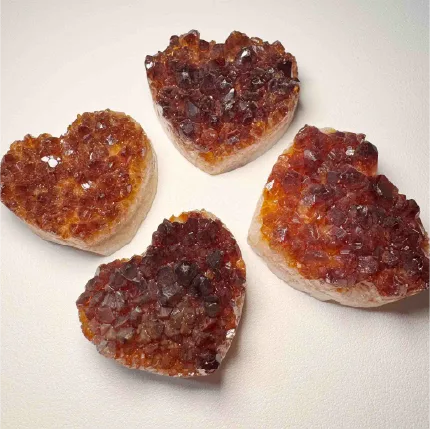 Rola Land | 🧡Natural Heart-Shaped Citrine Cluster stone - Golden Abundance｜Get Rich｜Wealth Manifestation
