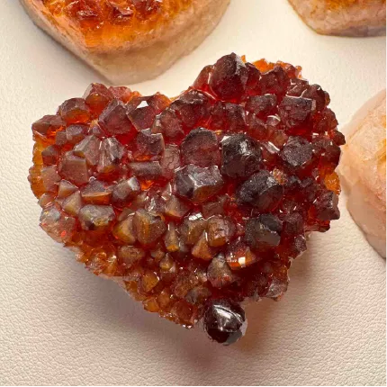 Rola Land | 🧡Natural Heart-Shaped Citrine Cluster stone - Golden Abundance｜Get Rich｜Wealth Manifestation
